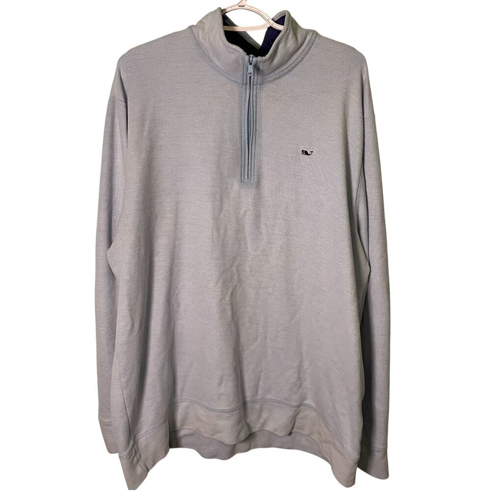 Vineyard Vines 1/4 Zip Pullover Men's Size XXL Long Sleeve Pima Cotton‎ FLAW